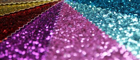 thin pieces of glittering material